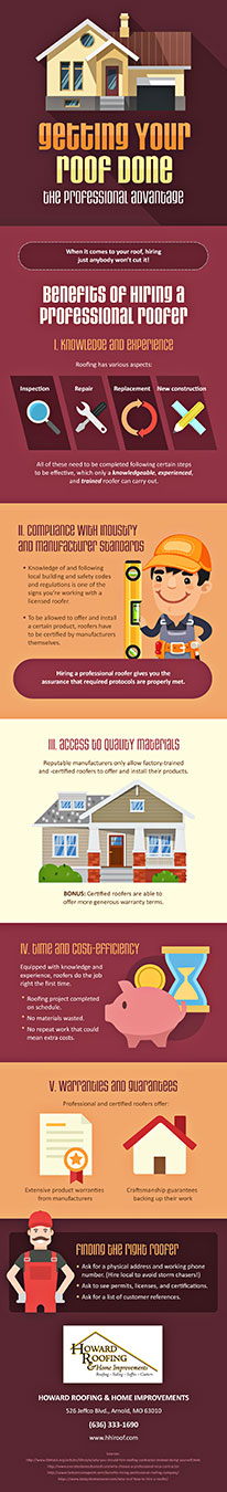 Infographics – Getting Your Roof Done The Professional Advantage